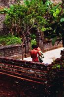 Balinese Worshipers Washing before going to the Temple in Mountains, Bali